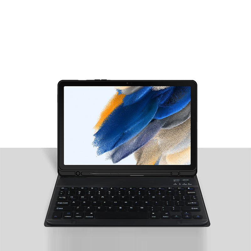 Pro Samsung Galaxy Tab A8 10.5 (2021) Bluetooth klávesnice + odnímatelné pouzdro z PU kůže se slotem pro pero (bez touchpadu) Pro Samsung Galaxy Tab A8 10.5 (2021) Bluetooth klávesnice + odnímatelné pouzdro z PU kůže se slotem pro pero (bez touchpadu)